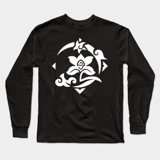 Genshin Impact Yelan Emblem - White Long Sleeve T-Shirt